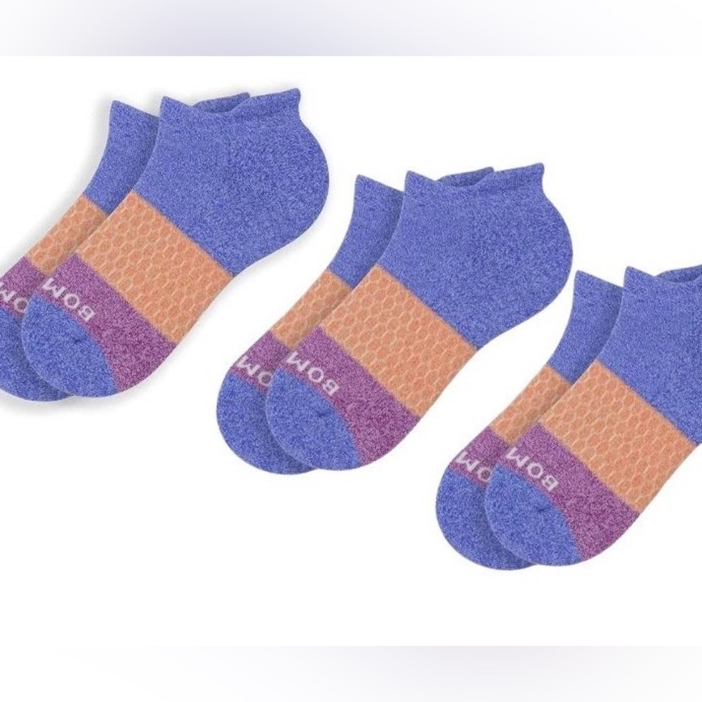 BOMBAS original women Ankle Socks - Blue and Orange 3-pack